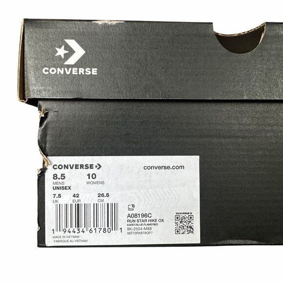 ⭐Converse Run Star Hike Ox Platform Sz 8.5 Mens Shoes Beige Red Sneakers A08196C - Picture 7 of 10